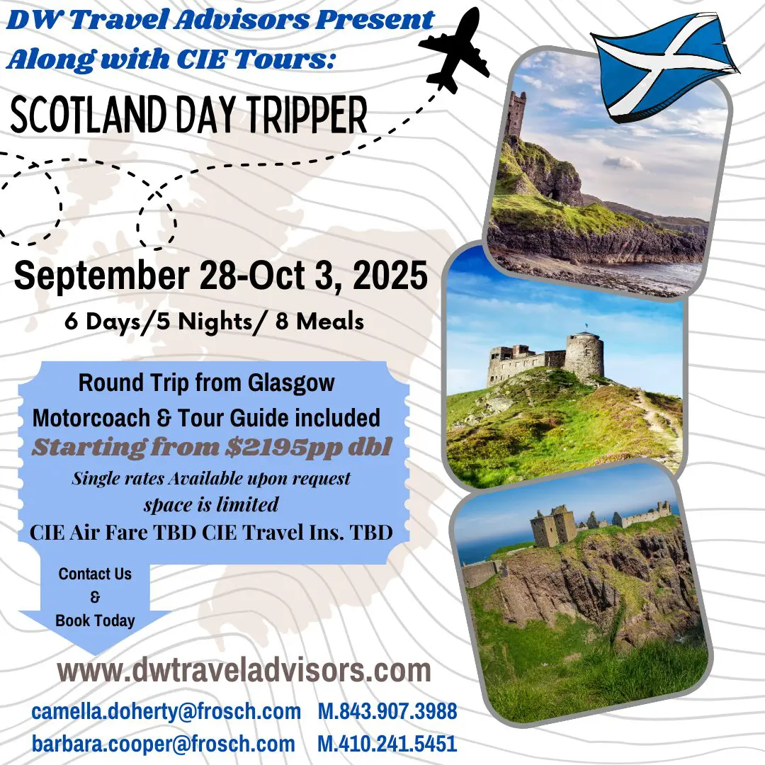 Scotland day trip, Sept 28-Oct 3, 2025.