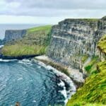 Cliffs of Moher, Ireland ocean view.