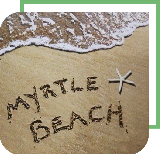 White sand beach with turquoise ocean waves.